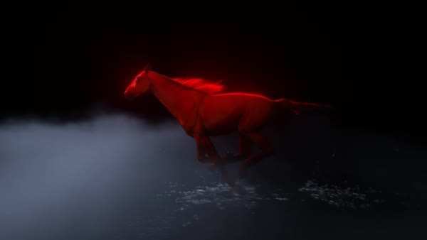 Caballo rojo animado de Tenek Studio